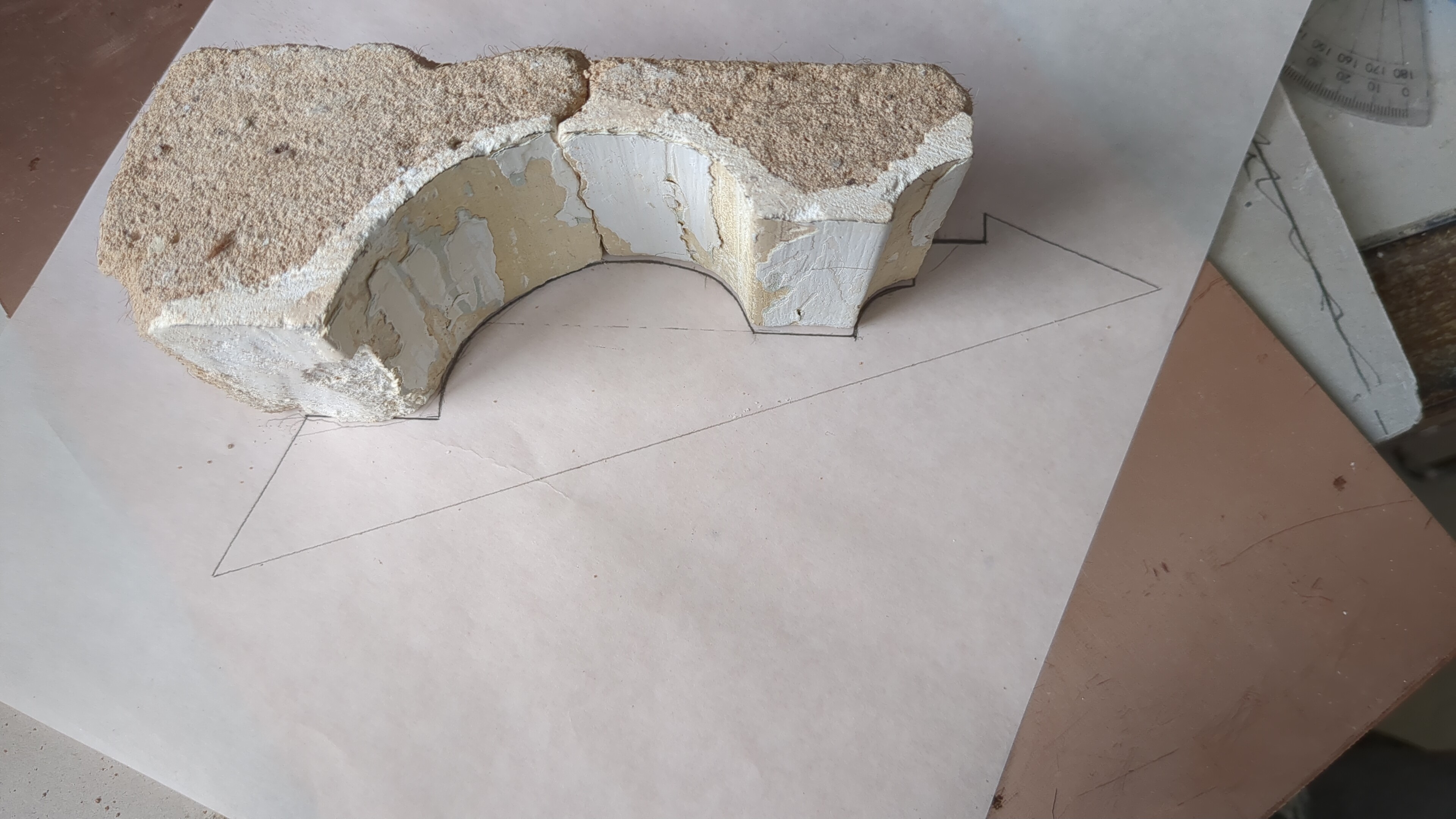 Image of Old Cornice being Profiled
